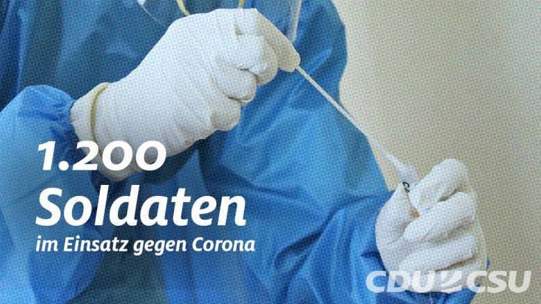 1.200 Soldatinnen und Soldaten im Einsatz gegen Corona