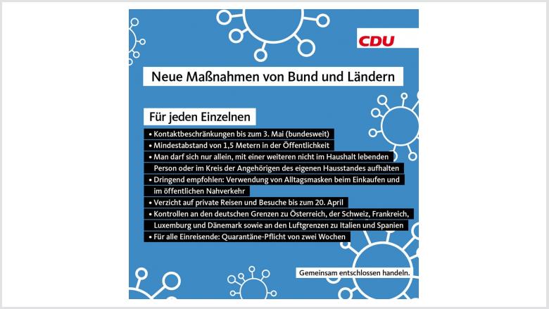 Neue Maßnahmen für jeden Einzelnen